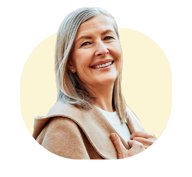 mature woman smiling
